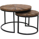 Luc Rustikaler Couchtisch 2er Set